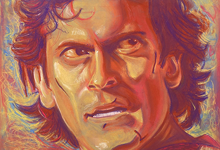 A pastel painting named "Bruce" by student-artist Carlson Sturgeon.